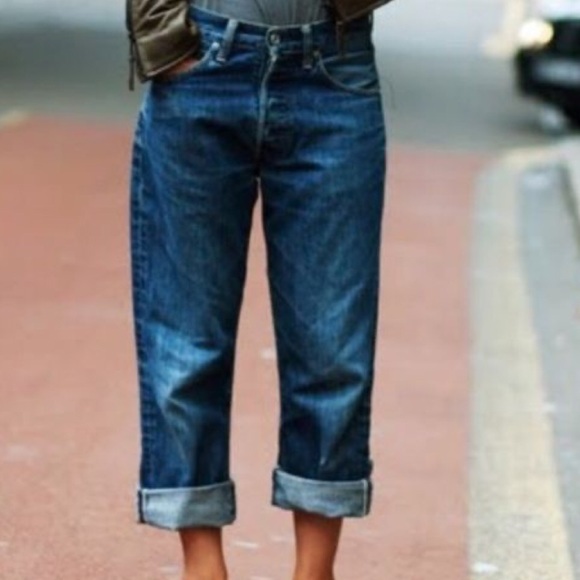 Levi's Other - levis boyfriend jeans 35X30 dark wash high waisted